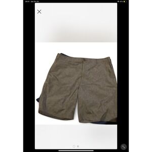 Ben‎ hogan Men's Brown Textured Golf Shorts Flat Front Casual Shorts